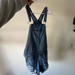 Denim Overall Shorts